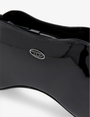 Shop Diesel Play Faux-leather Shoulder Bag In Black