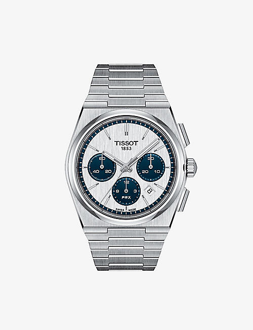 TISSOT: T1374271101101 PRX Chrono stainless-steel automatic watch