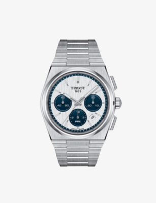 Tissot Men's Swiss Automatic Chronograph Prx Stainless Steel Bracelet Watch 42mm In Silver