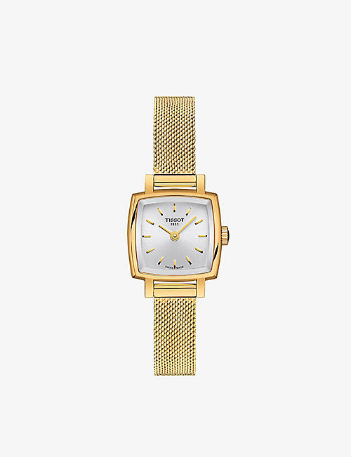 TISSOT: T0581093303100 Tissot Lovely Square stainless-steel quartz watch
