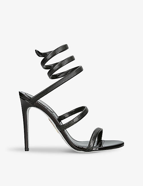 RENE CAOVILLA: Juniper 105 coiled-strap leather heeled sandals