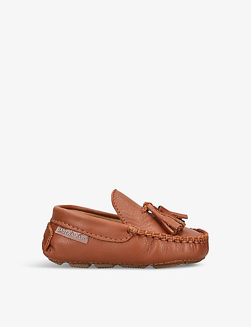 BABYWALKER: Kids' tassel-embellished leather loafers