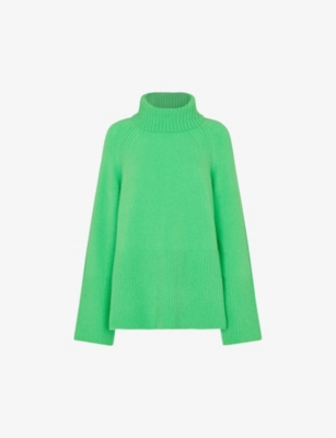 WHISTLES: Ribbed roll-neck stretch-knit jumper