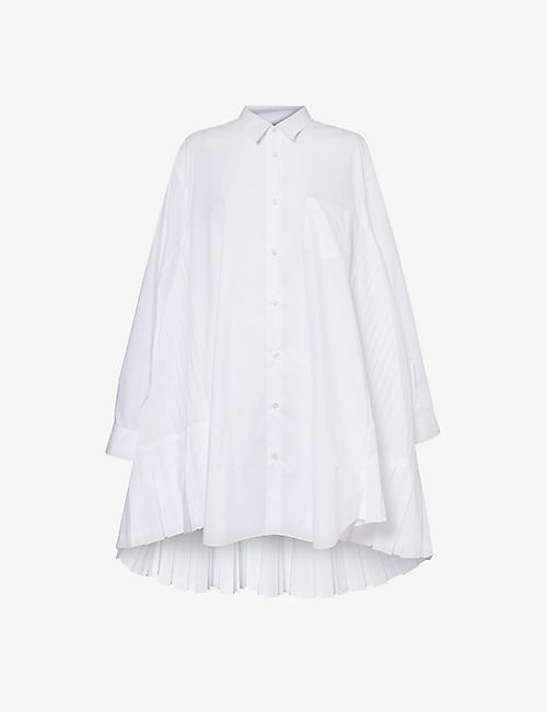 JUNYA WATANABE: Oversized batwing-sleeve poplin shirt