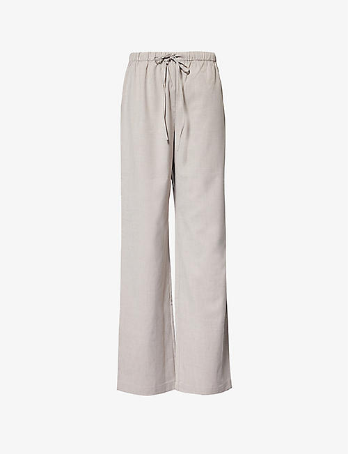 REFORMATION: Olina straight-leg high-rise woven trousers