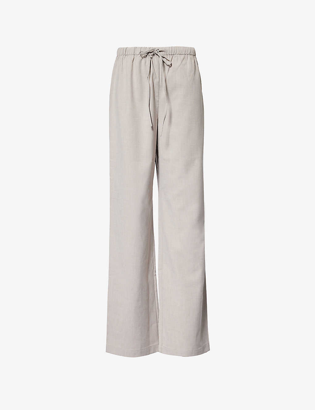 Shop Reformation Olina Straight-leg High-rise Woven Trousers In Natural