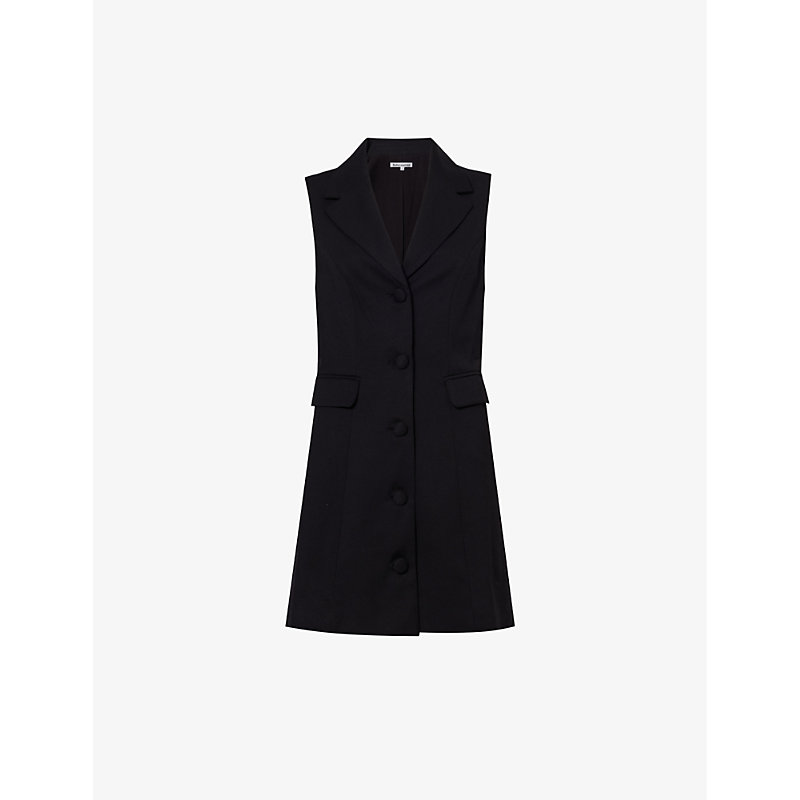 Shop Reformation Women's Black Acelynn Slim-fit Stretch-woven Mini Dress