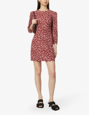 Shop Reformation Women's Isa Brantley Floral-pattern Woven-blend Mini Dress