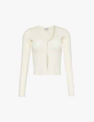 Reformation Kaitlyn Cotton Cardigan In White