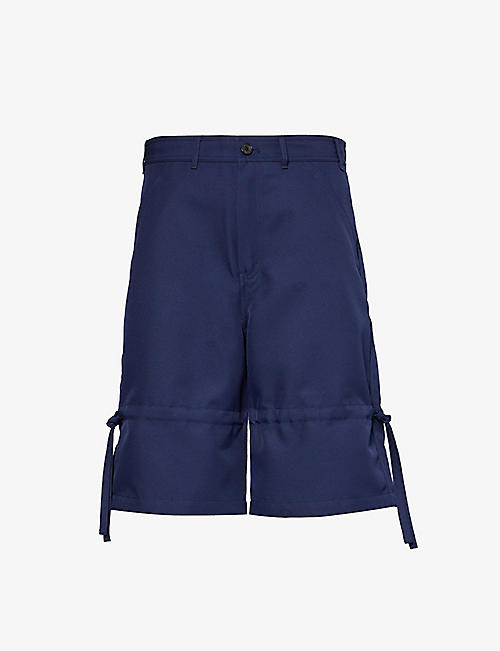 COMME DES GARCONS SHIRT: Drawstring-trim structured-waistband woven shorts