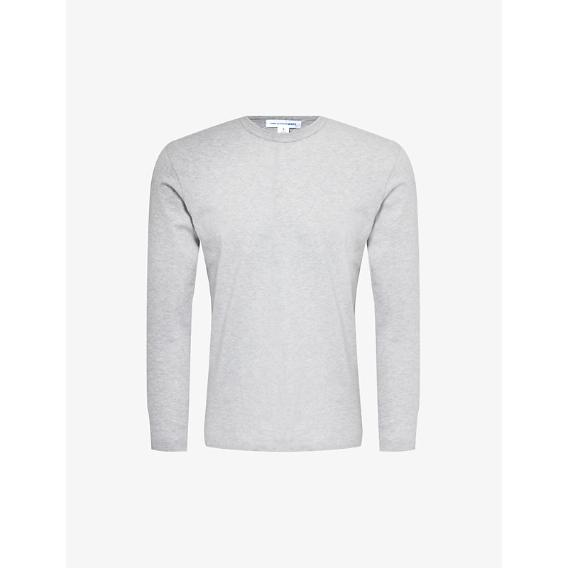 Comme Des Garçons Shirt Gray Crewneck Long Sleeve T-shirt In Top Grey