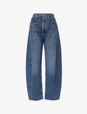 AGOLDE Luna barrel leg mid rise recycled cotton jeans