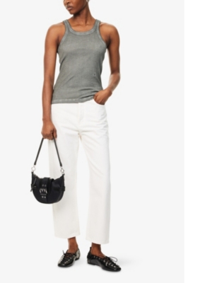 AGOLDE: 90's straight-leg mid-rise cropped organic-denim jeans