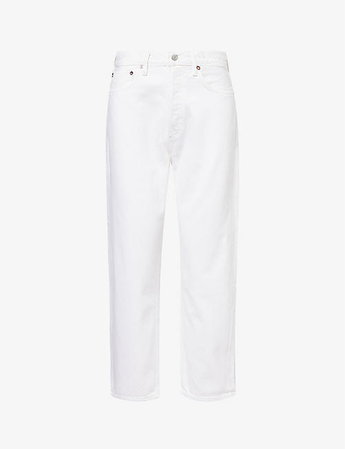 AGOLDE: 90's straight-leg mid-rise cropped organic-denim jeans