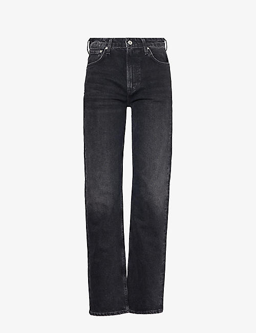 CITIZENS OF HUMANITY: Zurie straight-leg mid-rise denim-blend jeans