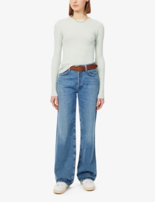 Shop Citizens Of Humanity Women's Starsign (med Ind) Annina Wide-leg Mid-rise Recycled-denim Jeans