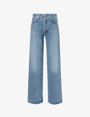 CITIZENS OF HUMANITY: Annina wide-leg mid-rise recycled-denim jeans