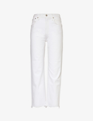 Citizens Of Humanity Womens Lucent Daphne Straight-leg High-rise Stretch-organic Denim Jeans In White