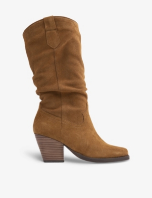 BRONX: Classic Western leather heeled ankle boots