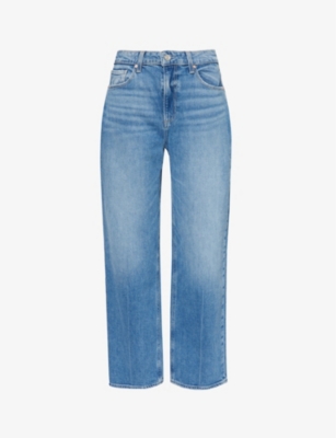 PAIGE: Heartthrob straight-leg high-rise stretch-denim jeans