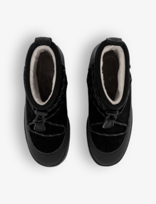 Tretorn Womens Jet Black Aspa Contrast-panel Woven Ankle Boots In Jet Black