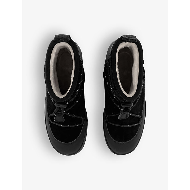 Shop Tretorn Women's Jet Black Aspa Contrast-panel Woven Ankle Boots