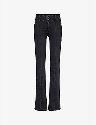PAIGE: Manhattan bootcut mid-rise stretch jeans