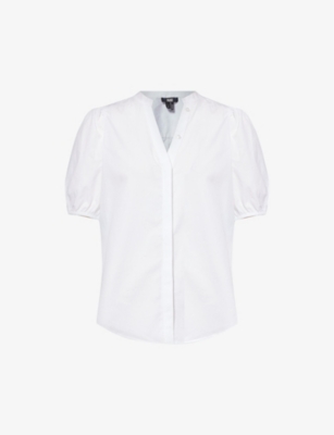 PAIGE: Arra puffed-sleeve cotton blouse