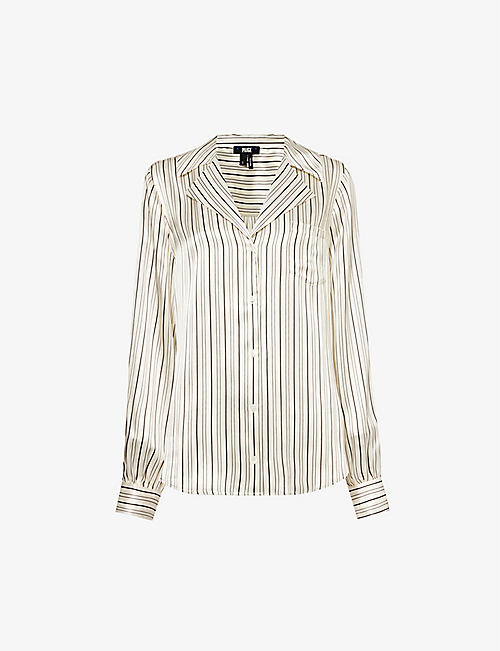PAIGE: Capriana striped silk shirt
