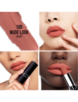 Dior 100 Nude Look Rouge New Velvet Lipstick 3.5g In 100 Nude Look