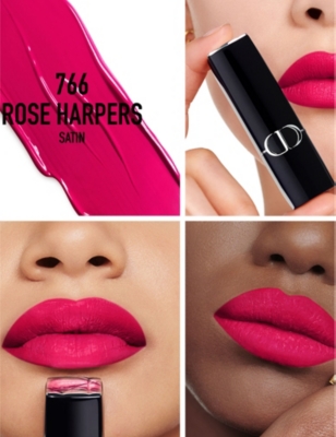 Shop Dior New Rouge  Couture Lipstick Satin 3.5g In 766 Rose Harpers