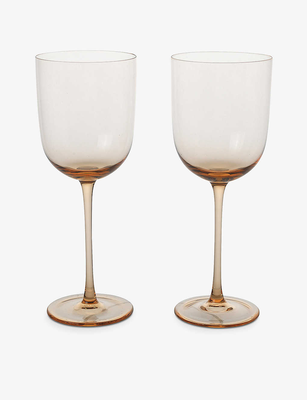 Ferm Living Blush Host Red Glass Wine Glasses Set Of 2