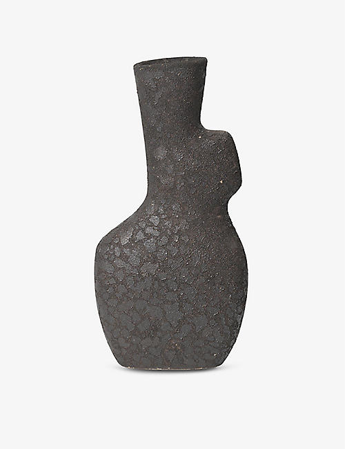 FERM LIVING: Yara textured-finish stoneware vase 35.5cm