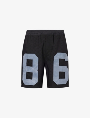 DUE DILIGENCE: Splash elasticated-waistband wool-blend shorts