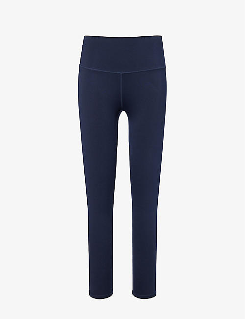 VARLEY: Rolled-waistband high-rise stretch-woven leggings