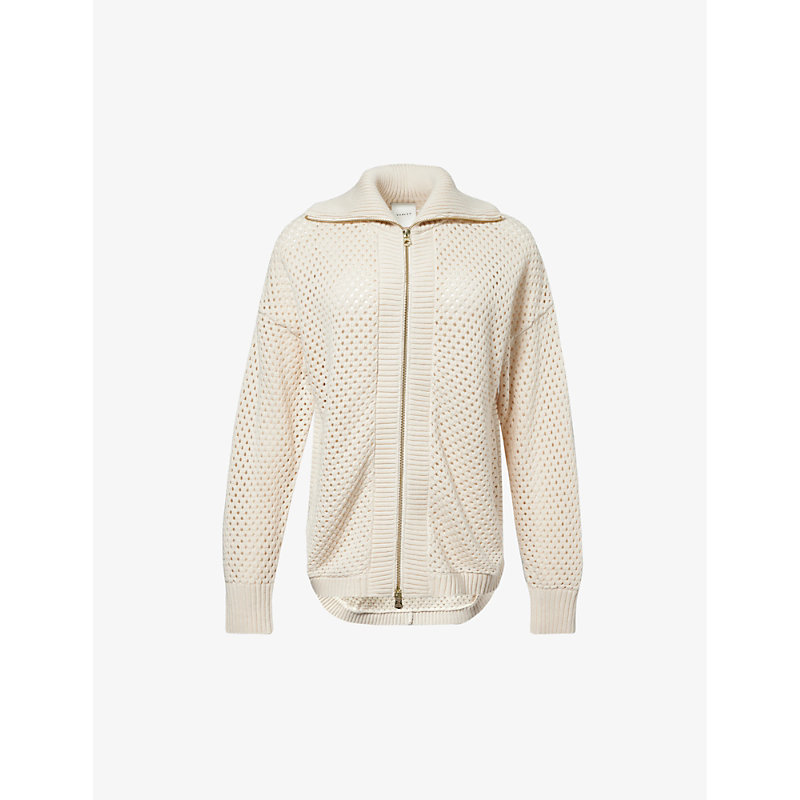 Shop Varley Women's Whitecap Grey Finn Knitted Cotton Jacket