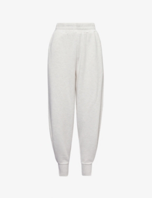 Shop Varley Women's Ivory Marl Drawstring-waist Cuffed-hems Mid-rise Tapered-leg Stretch-woven Trousers