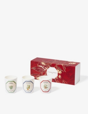 CARRIERE FRERES: Botanical scented candles gift set of three