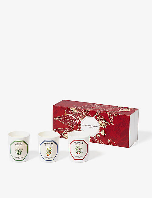 CARRIERE FRERES: Botanical scented candles gift set of three