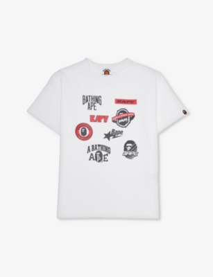 A BATHING APE: Emblem-print short-sleeve cotton-jersey T-shirt 2-9 years