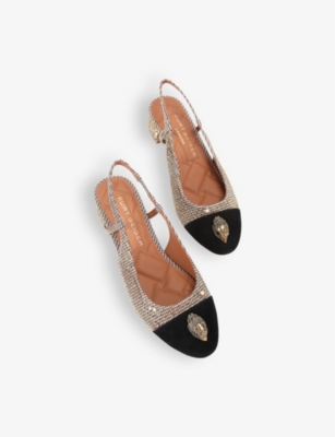 Kurt Geiger Sloane Mid Slingback In Beige Comb