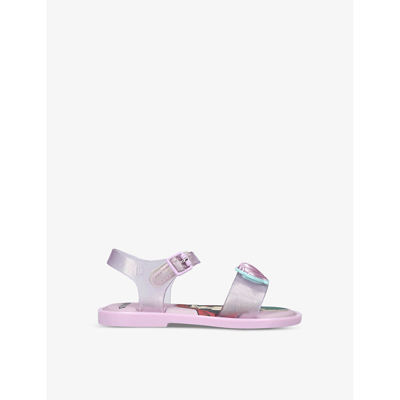 Shop Mini Melissa Girls Pink Comb Kids' Mar Sandal Disney Little Mermaid Jelly-rubber Sandals