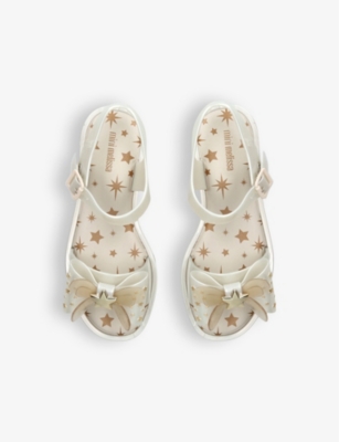 Shop Mini Melissa Girls Cream Kids' Mar Star Butterfly-embellished Pvc Sandals