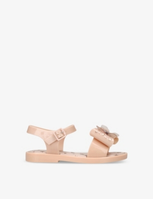 Shop Mini Melissa Pale Pink Kids' Mar Star Butterfly-embellished Pvc Sandals