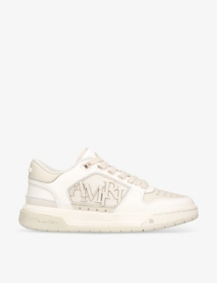 Amiri Classic Logo-embellished Leather Low-top Trainers In White/oth