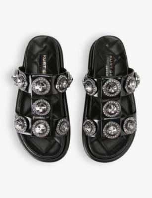 Kurt Geiger Orson Crystal Sandal In Black