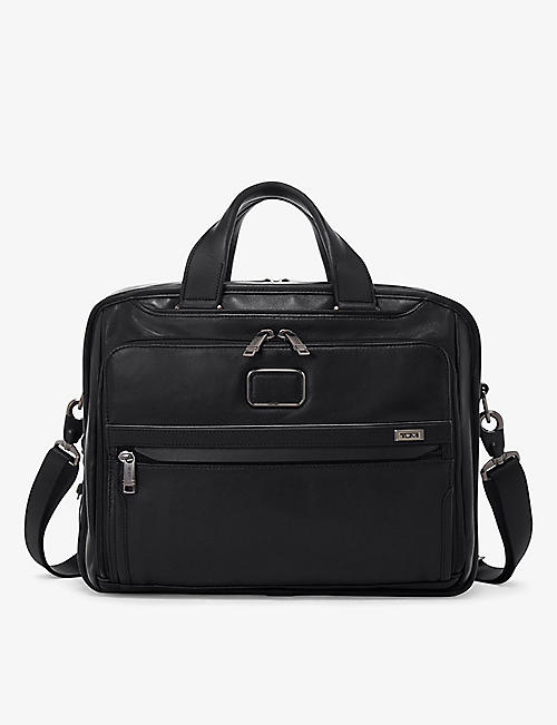 TUMI: Alpha 3 leather briefcase