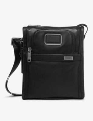 TUMI: Alpha 3 small leather cross-body bag