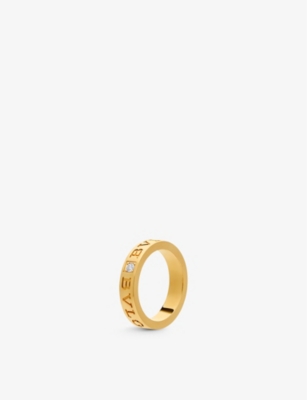 Bvlgari Womens Yellow Gold B.zero1 18ct Yellow-gold And 0.04ct Brilliant-cut Diamond Ring