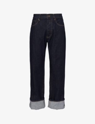 ALEXANDER MCQUEEN: Turn-Up folded-hem straight-leg mid-rise jeans